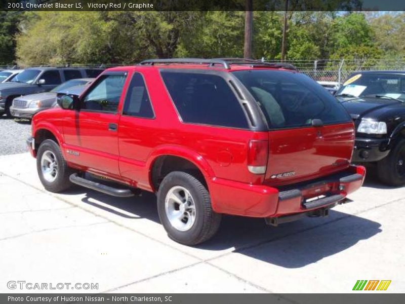 Victory Red / Graphite 2001 Chevrolet Blazer LS