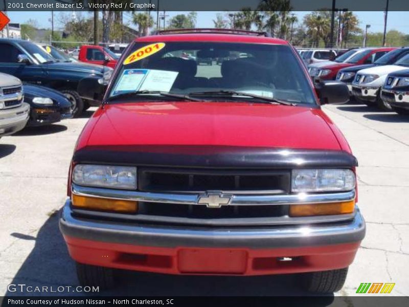 Victory Red / Graphite 2001 Chevrolet Blazer LS