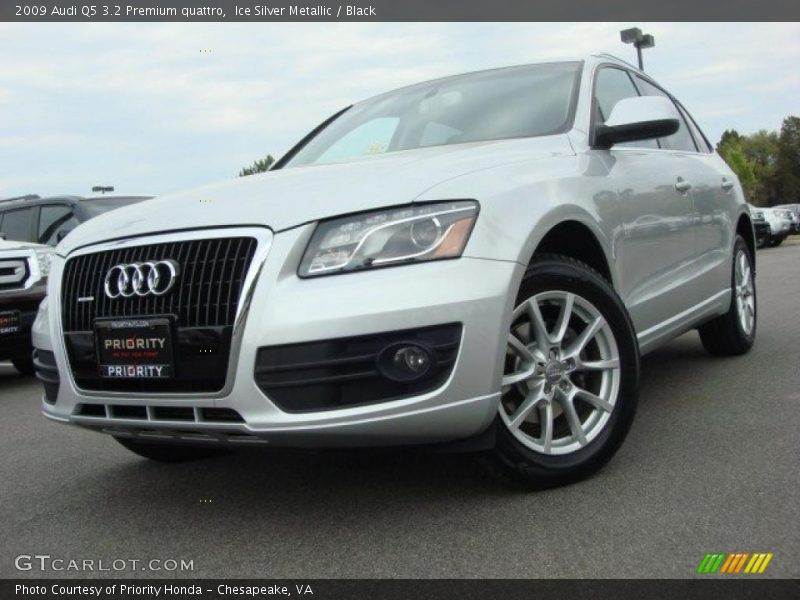 Ice Silver Metallic / Black 2009 Audi Q5 3.2 Premium quattro