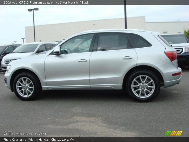 Ice Silver Metallic / Black 2009 Audi Q5 3.2 Premium quattro