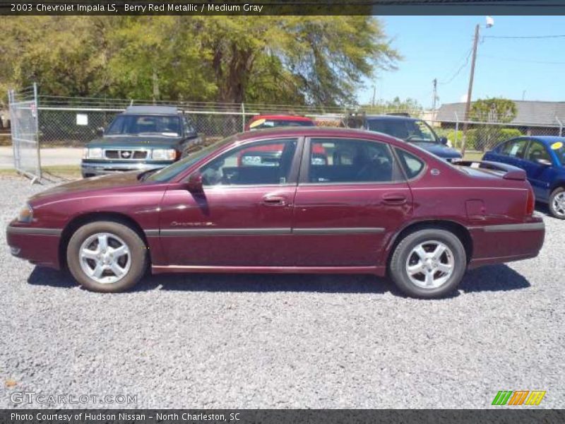 Berry Red Metallic / Medium Gray 2003 Chevrolet Impala LS