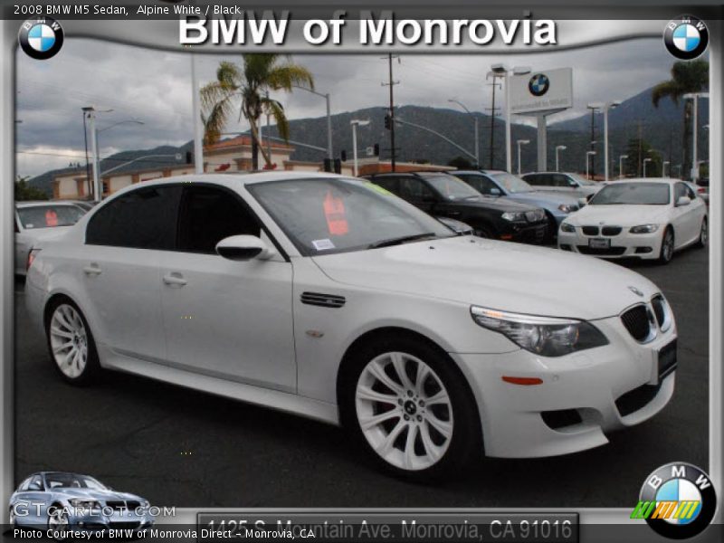Alpine White / Black 2008 BMW M5 Sedan