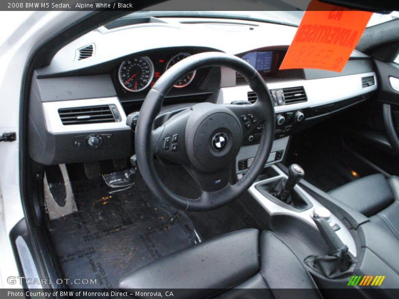 Alpine White / Black 2008 BMW M5 Sedan