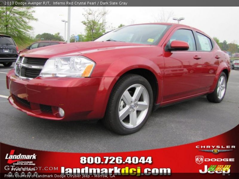 Inferno Red Crystal Pearl / Dark Slate Gray 2010 Dodge Avenger R/T