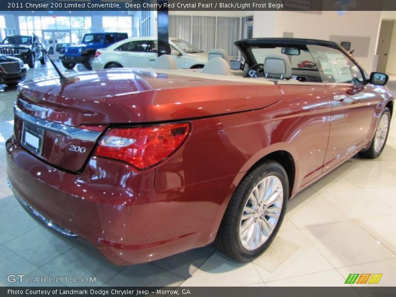 Deep Cherry Red Crystal Pearl / Black/Light Frost Beige 2011 Chrysler 200 Limited Convertible