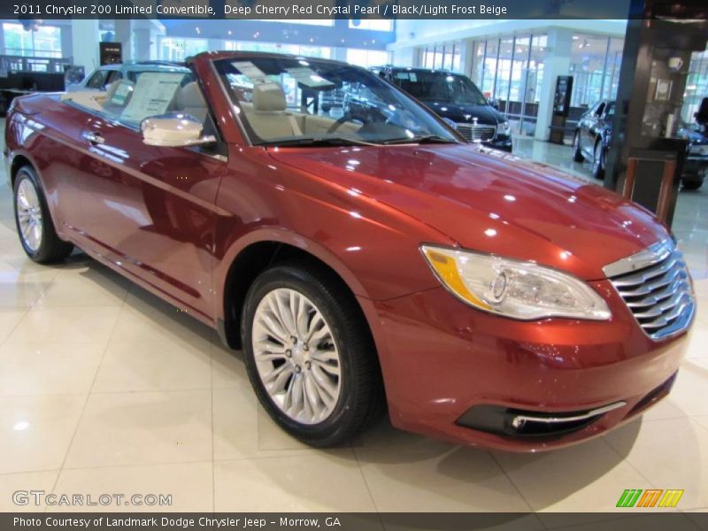 Deep Cherry Red Crystal Pearl / Black/Light Frost Beige 2011 Chrysler 200 Limited Convertible