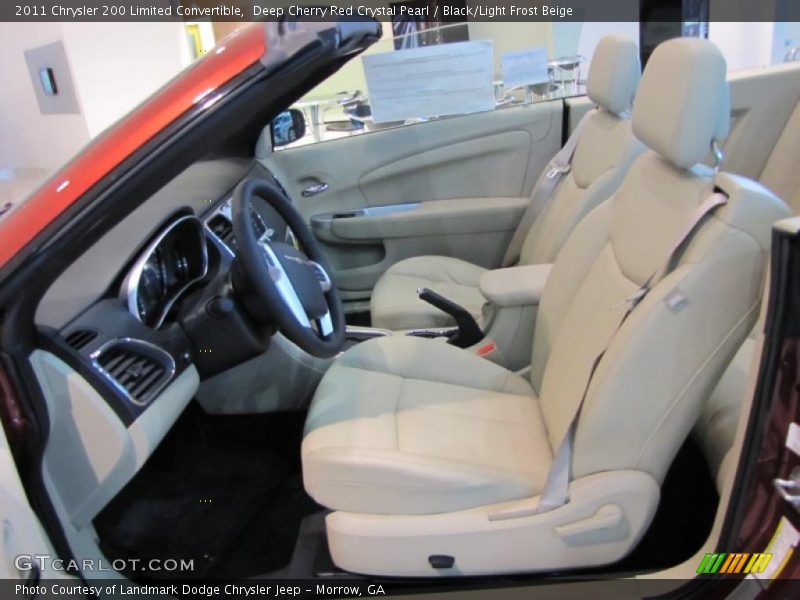Deep Cherry Red Crystal Pearl / Black/Light Frost Beige 2011 Chrysler 200 Limited Convertible