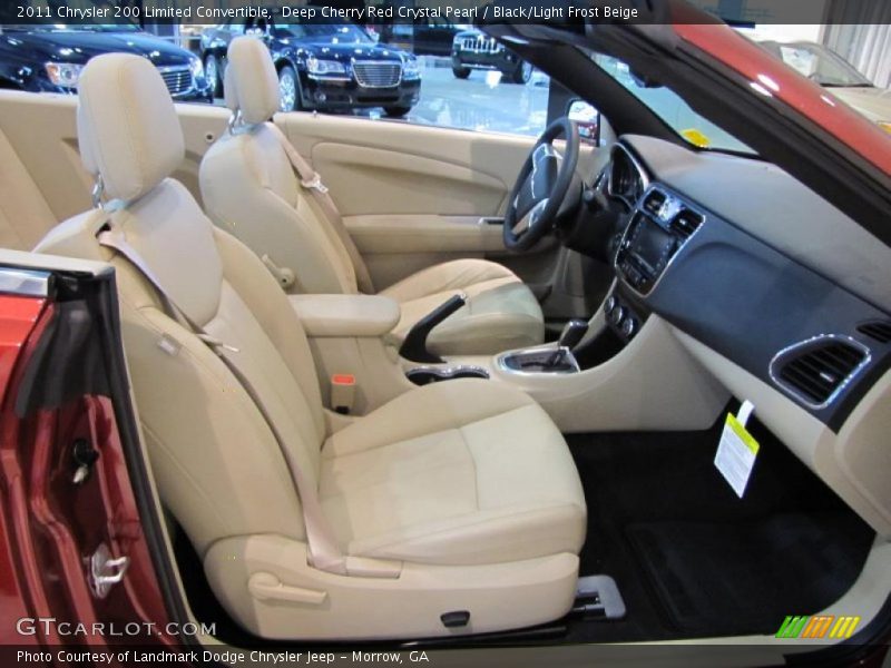 Deep Cherry Red Crystal Pearl / Black/Light Frost Beige 2011 Chrysler 200 Limited Convertible