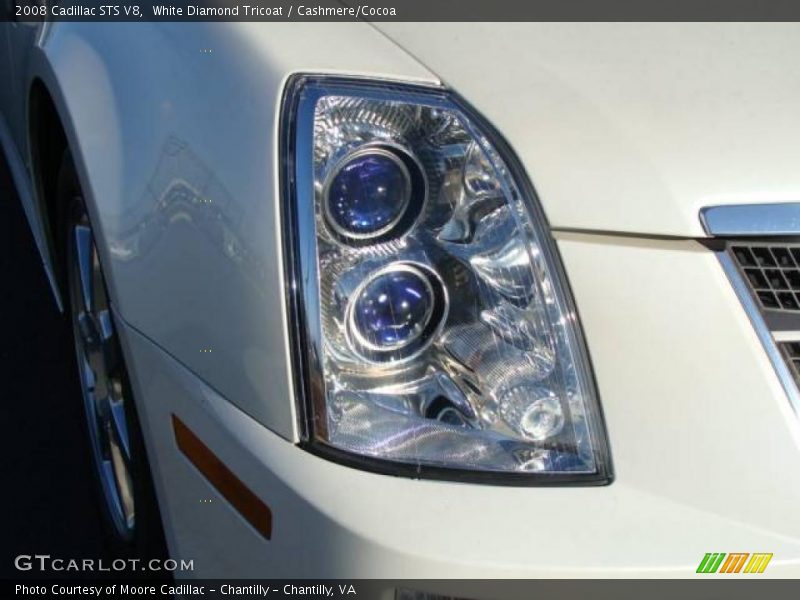 White Diamond Tricoat / Cashmere/Cocoa 2008 Cadillac STS V8