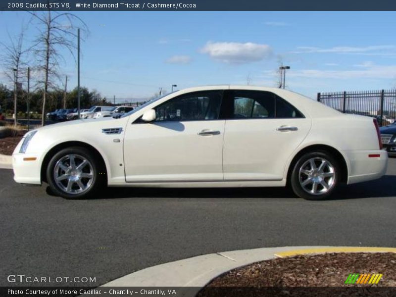 White Diamond Tricoat / Cashmere/Cocoa 2008 Cadillac STS V8