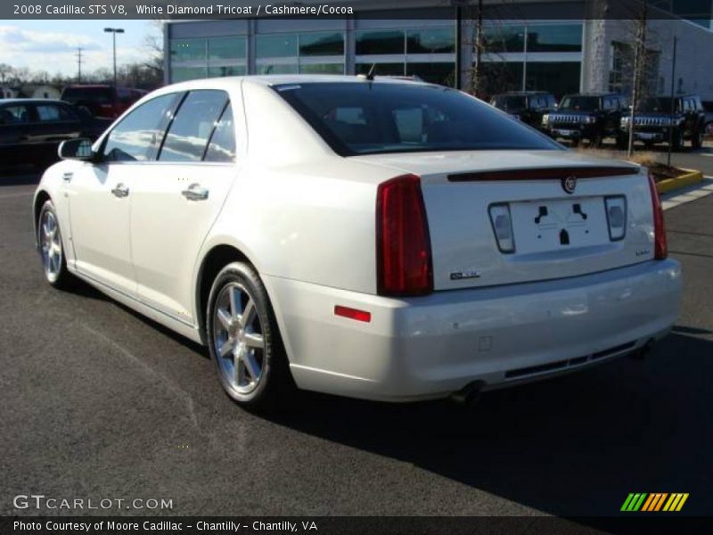 White Diamond Tricoat / Cashmere/Cocoa 2008 Cadillac STS V8