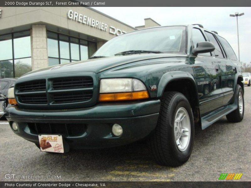Forest Green Pearl / Camel 2000 Dodge Durango SLT