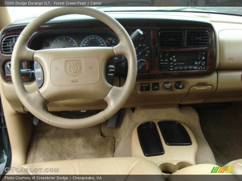 Forest Green Pearl / Camel 2000 Dodge Durango SLT