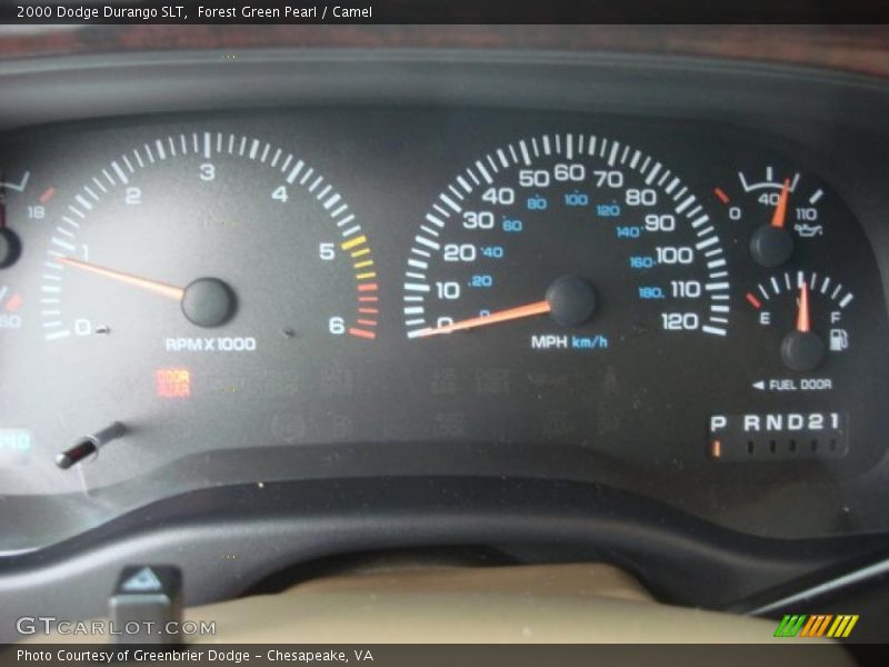 Forest Green Pearl / Camel 2000 Dodge Durango SLT
