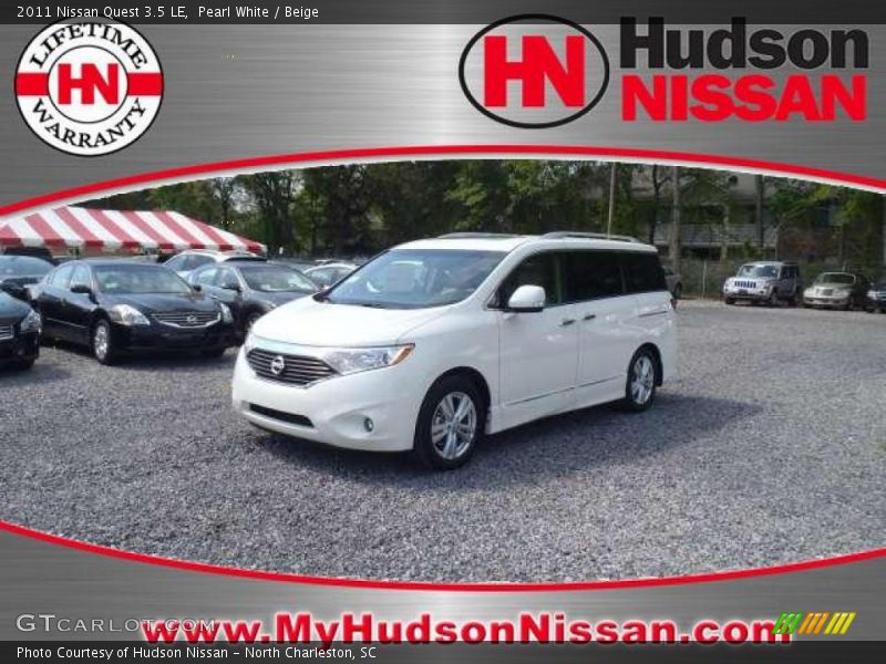 Pearl White / Beige 2011 Nissan Quest 3.5 LE