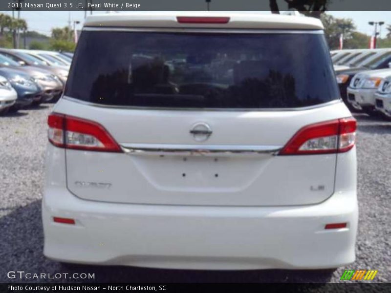 Pearl White / Beige 2011 Nissan Quest 3.5 LE