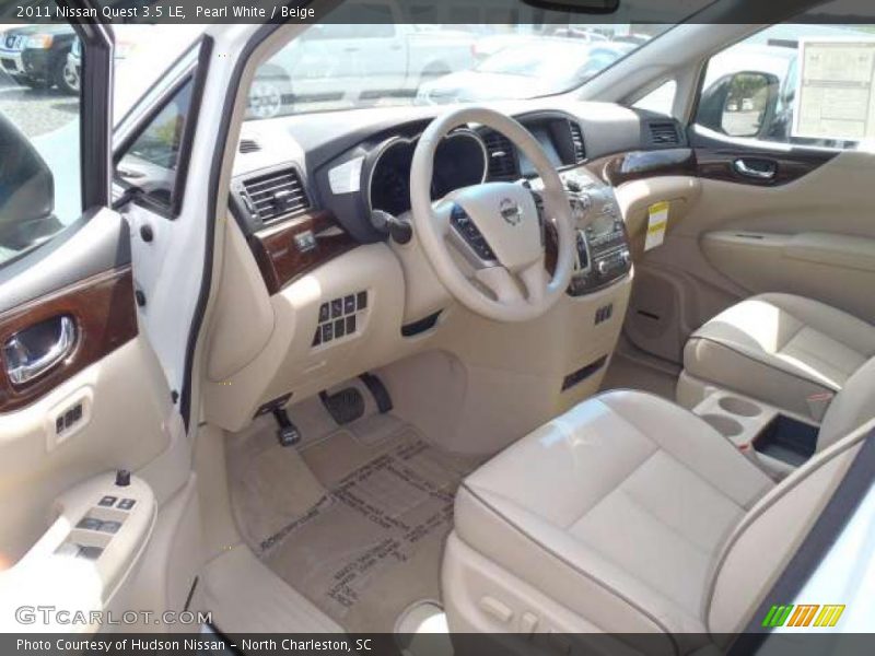 Beige Interior - 2011 Quest 3.5 LE 