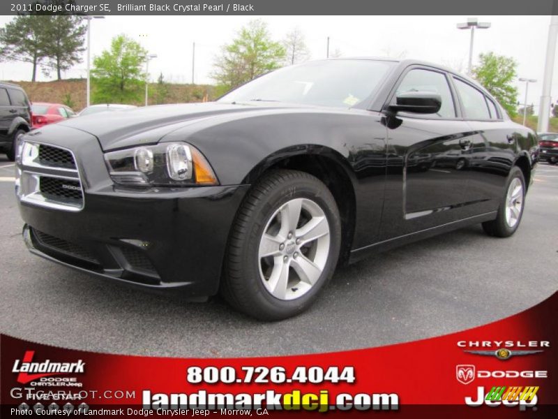 Brilliant Black Crystal Pearl / Black 2011 Dodge Charger SE