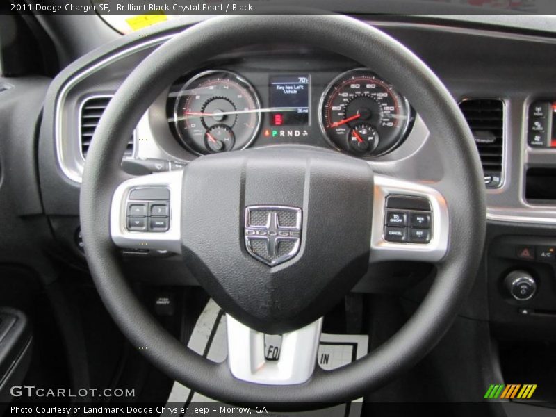 Brilliant Black Crystal Pearl / Black 2011 Dodge Charger SE