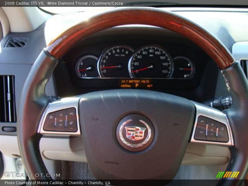 White Diamond Tricoat / Cashmere/Cocoa 2008 Cadillac STS V8