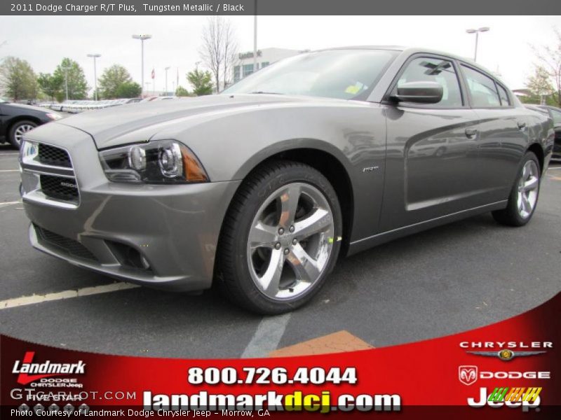 Tungsten Metallic / Black 2011 Dodge Charger R/T Plus