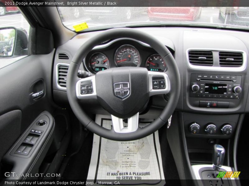 Bright Silver Metallic / Black 2011 Dodge Avenger Mainstreet