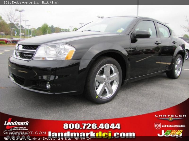 Black / Black 2011 Dodge Avenger Lux