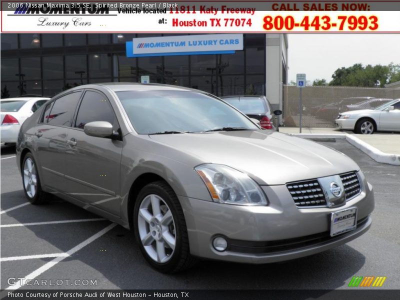 Spirited Bronze Pearl / Black 2006 Nissan Maxima 3.5 SE