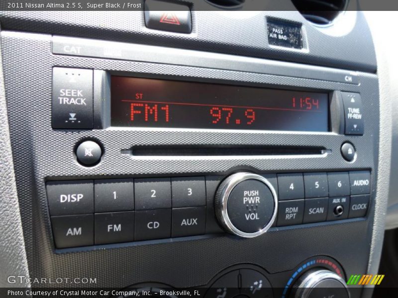 Super Black / Frost 2011 Nissan Altima 2.5 S
