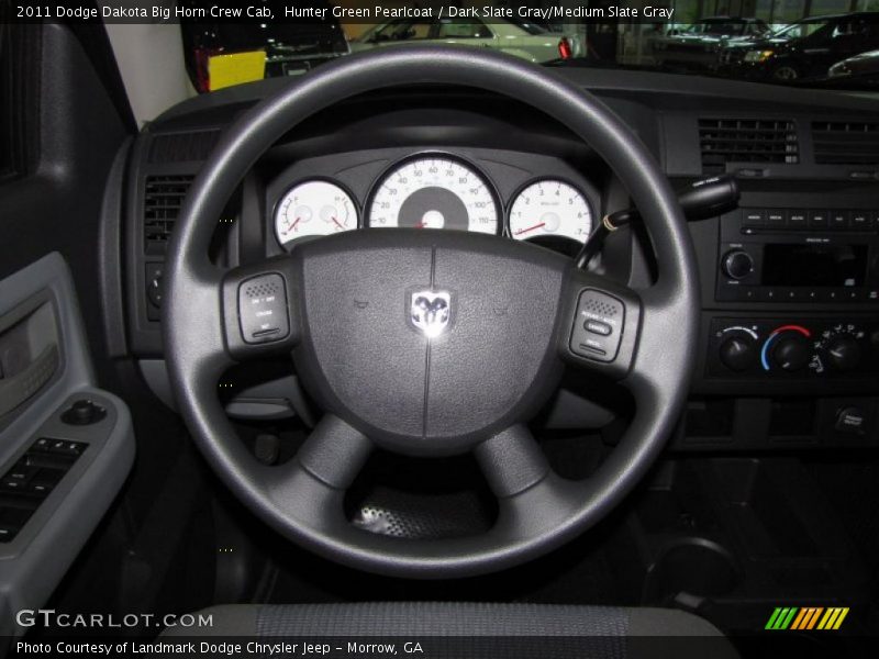 Hunter Green Pearlcoat / Dark Slate Gray/Medium Slate Gray 2011 Dodge Dakota Big Horn Crew Cab