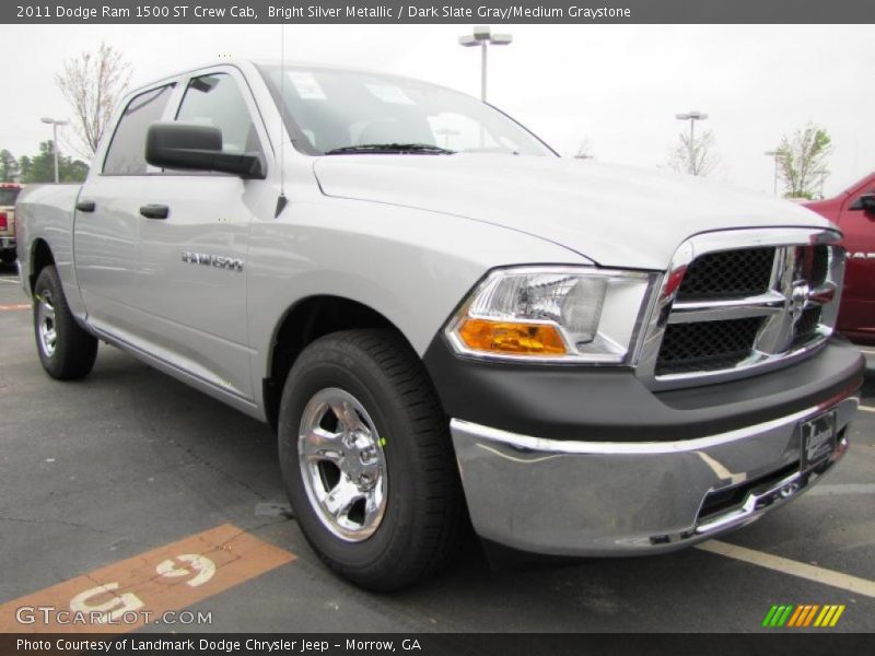 Bright Silver Metallic / Dark Slate Gray/Medium Graystone 2011 Dodge Ram 1500 ST Crew Cab