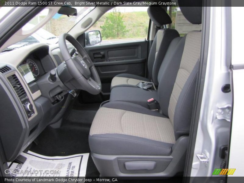 Bright Silver Metallic / Dark Slate Gray/Medium Graystone 2011 Dodge Ram 1500 ST Crew Cab