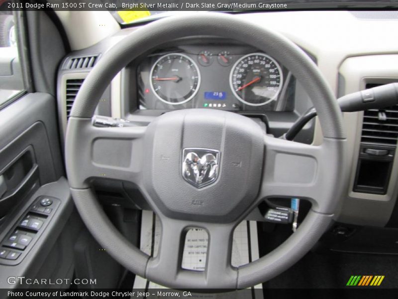 Bright Silver Metallic / Dark Slate Gray/Medium Graystone 2011 Dodge Ram 1500 ST Crew Cab