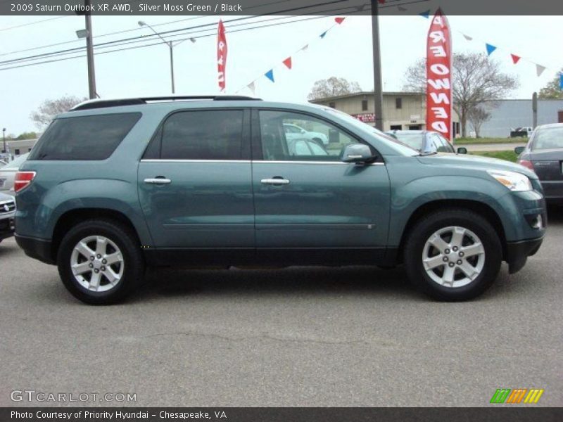 Silver Moss Green / Black 2009 Saturn Outlook XR AWD