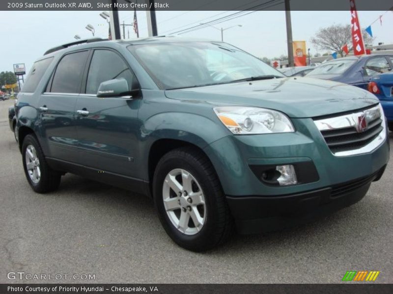 Silver Moss Green / Black 2009 Saturn Outlook XR AWD