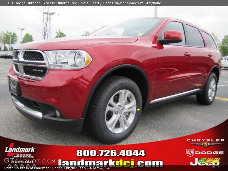 Inferno Red Crystal Pearl / Dark Graystone/Medium Graystone 2011 Dodge Durango Express