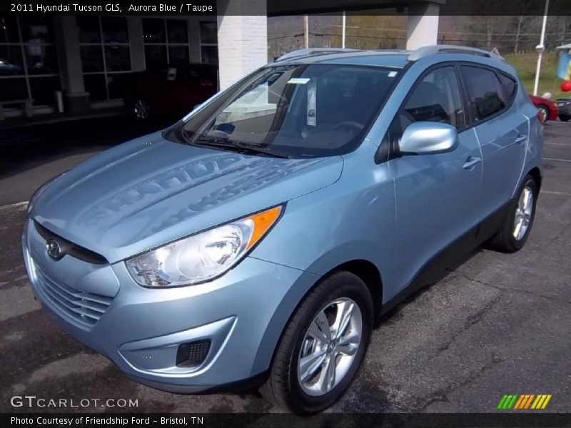 Aurora Blue / Taupe 2011 Hyundai Tucson GLS