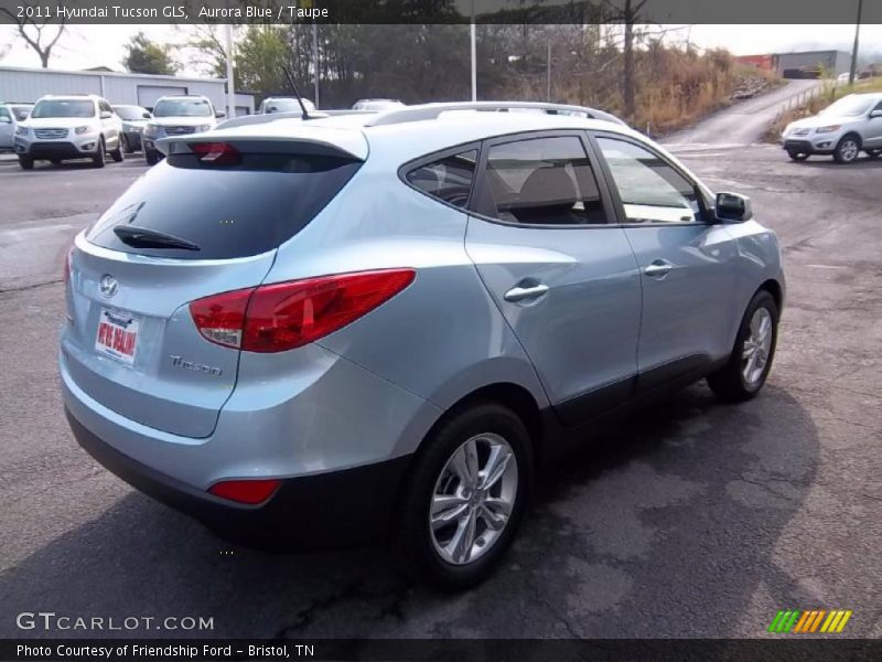 Aurora Blue / Taupe 2011 Hyundai Tucson GLS