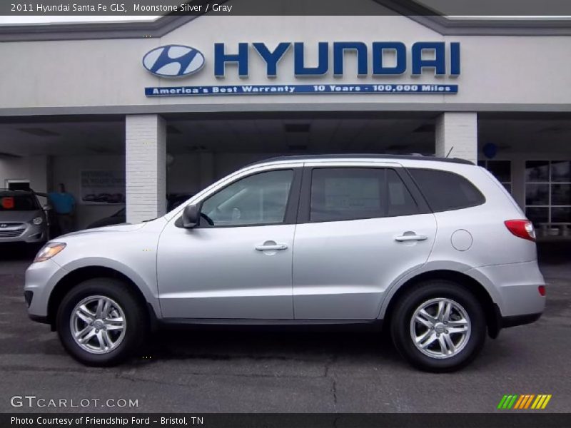 Moonstone Silver / Gray 2011 Hyundai Santa Fe GLS