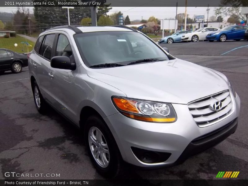 Moonstone Silver / Gray 2011 Hyundai Santa Fe GLS