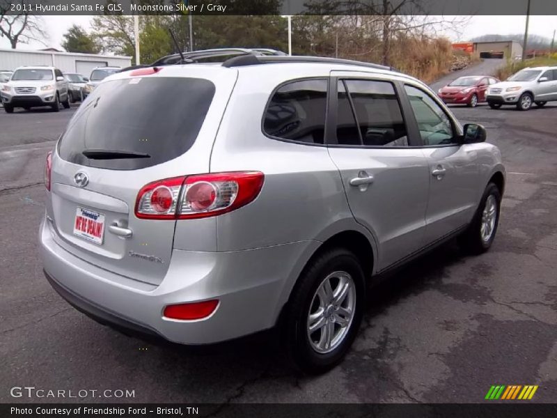 Moonstone Silver / Gray 2011 Hyundai Santa Fe GLS