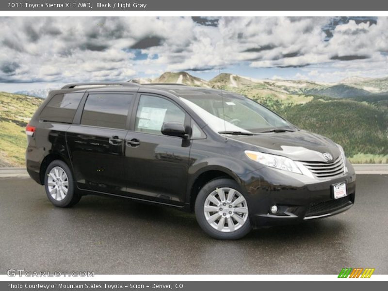 Black / Light Gray 2011 Toyota Sienna XLE AWD