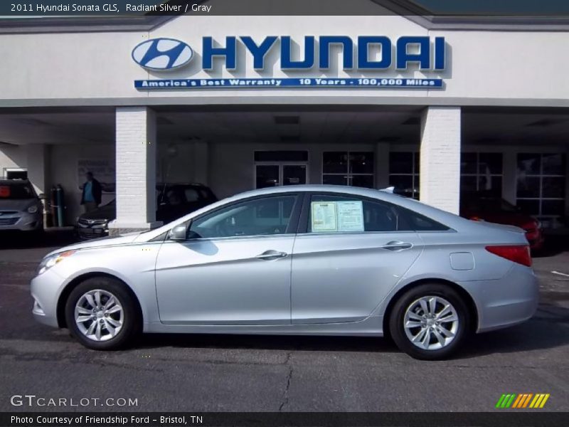 Radiant Silver / Gray 2011 Hyundai Sonata GLS