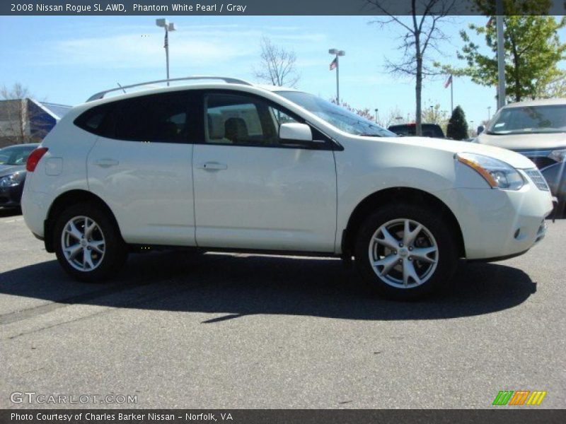 Phantom White Pearl / Gray 2008 Nissan Rogue SL AWD