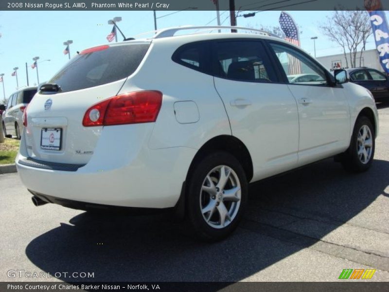 Phantom White Pearl / Gray 2008 Nissan Rogue SL AWD