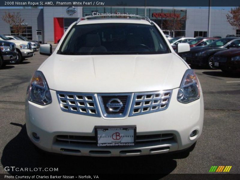 Phantom White Pearl / Gray 2008 Nissan Rogue SL AWD