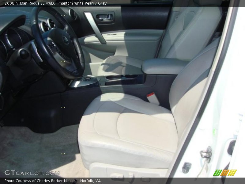 Phantom White Pearl / Gray 2008 Nissan Rogue SL AWD
