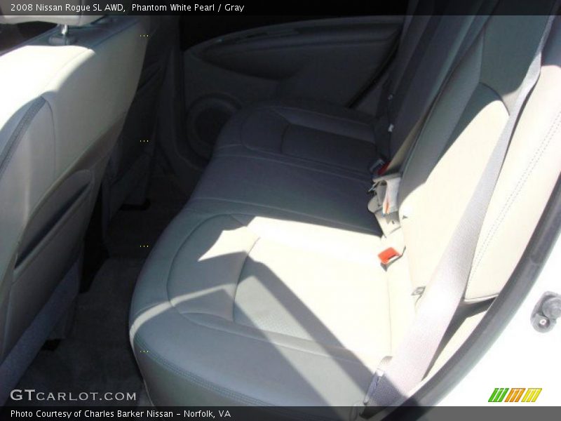 Phantom White Pearl / Gray 2008 Nissan Rogue SL AWD