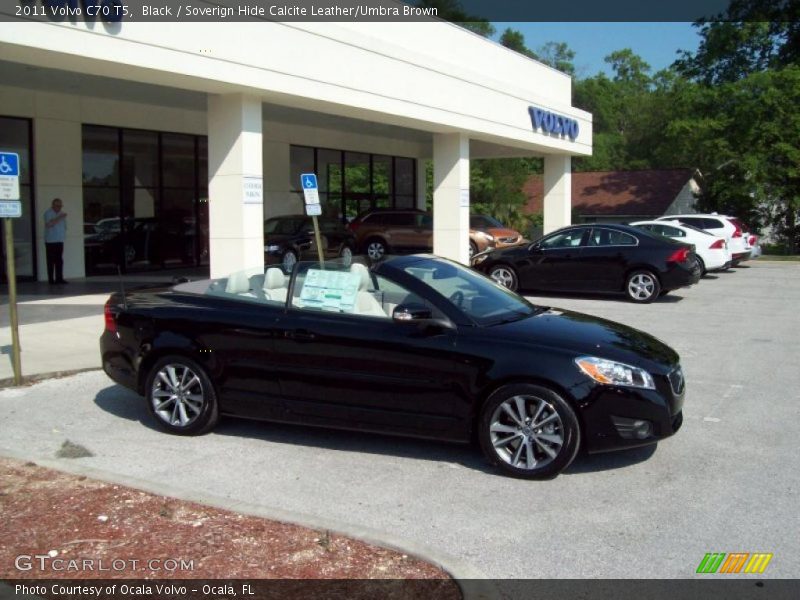 Black / Soverign Hide Calcite Leather/Umbra Brown 2011 Volvo C70 T5