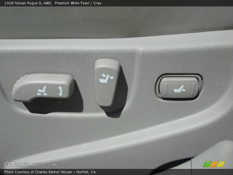 Phantom White Pearl / Gray 2008 Nissan Rogue SL AWD